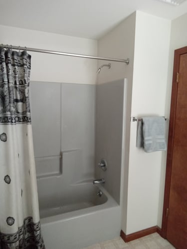 primary bedroom tub and shower