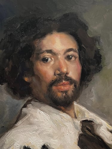 Master study oil paint on paper