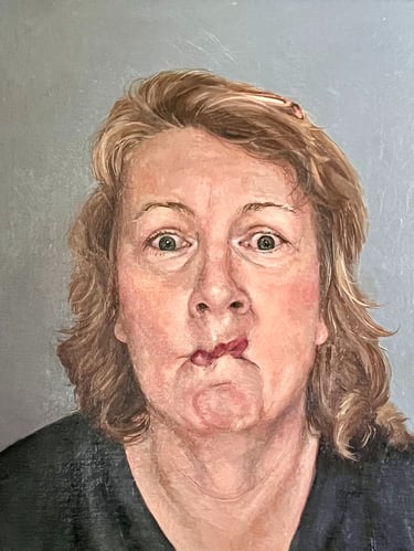Oil paint on canvas portrait