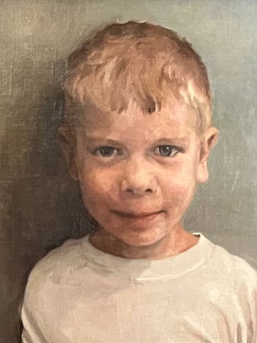 Oil paint on canvas portrait