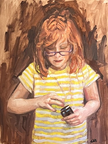 Oil paint on canvas portrait