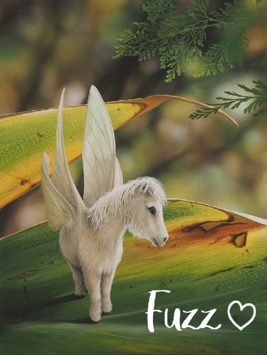 cute white fairy pony