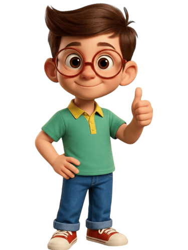 Boy character representing holistic character building and Akhlaq in a virtual academy.