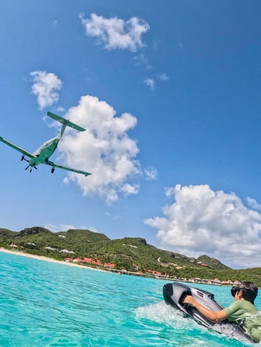 sea bob st barth st jean airport plane tradewind nautical activities