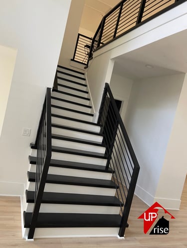 Full staircase remodel in Charlotte NC by Uprise Renovation
