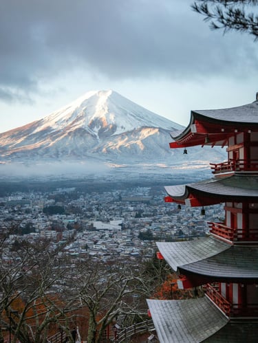 Japon vue sur le Mont Fuji