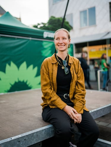 Laura beim Wahlkampfhöhepunkt der Grünen in Köln, Europwahl
