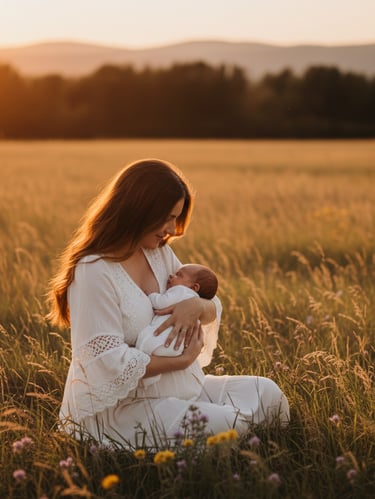 Soin post-partum pour la récupération physique, l'allaitement et le bébé.