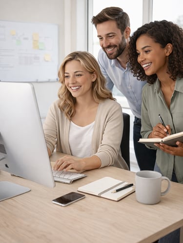 Business owner reviewing workflows and priorities to gain operational clarity before making decision