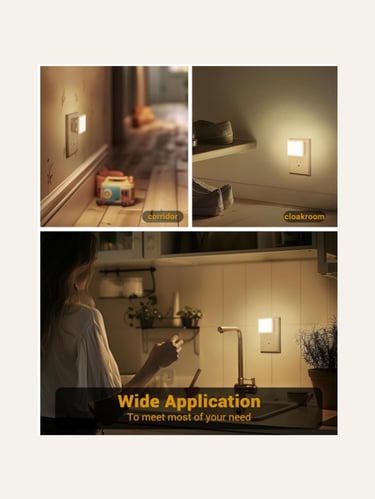 JandCase Night Lights Plug into Wall 2 Pack Warm White