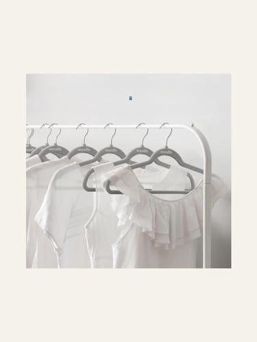 SereneLife 30 Pack Velvet Hangers - Grey