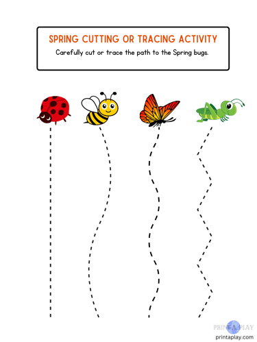 a springtime bug activity for kids to practice and practice about spring