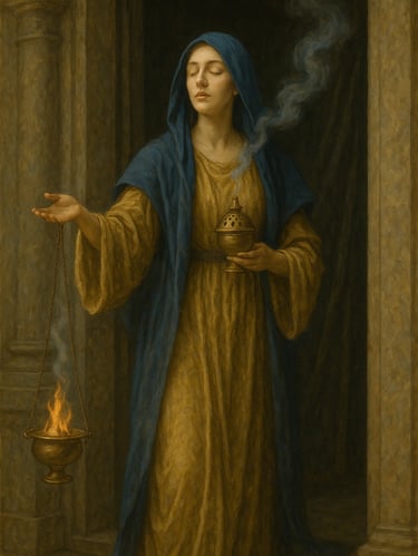 Frau mit Weihrauch