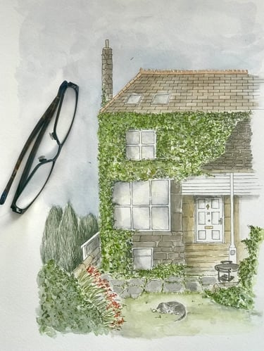 House & glasses