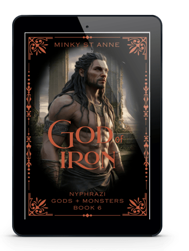 Cover for God of Iron featuring Marlo the god of the title
