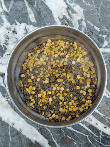 Sabut Masoor & Chana dal recipe soaked win water 