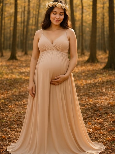 Vestido de Maternidad beige