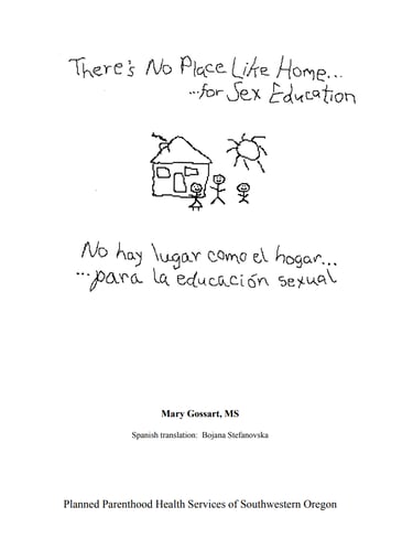 There's no place like home, for sexy education. Age appropriate for speaking to your children.