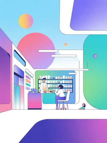 physician consulting with a patient and giving medications to them