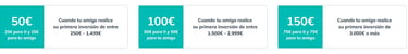Civislend importe de bonificación del plan amigo. Trae un amigo a Civislend. Programa de referidos.