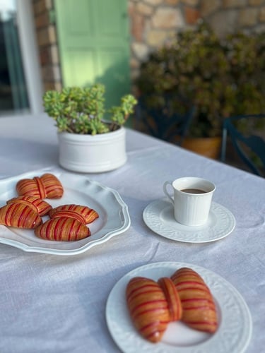 Rubans servis au petit-déjeuner