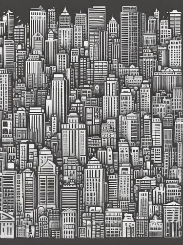 a cityscape with a cityscape in the background