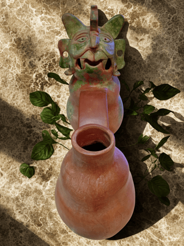 Vasija silbadora, con cabeza resonante