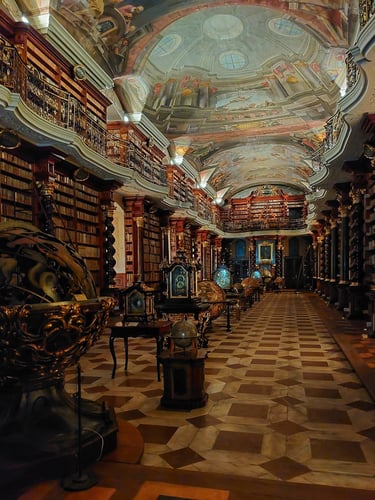 Clementinum biblioteka Praha Gabijos Barišauskaitės nuotrauka