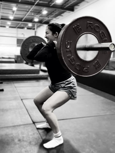 Field Hockey Player Performing a Power Clean