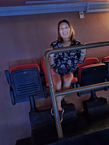 Seats in the back corner