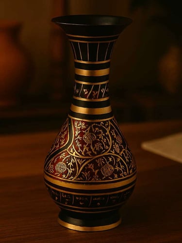 a vase with a decorative pattern on it