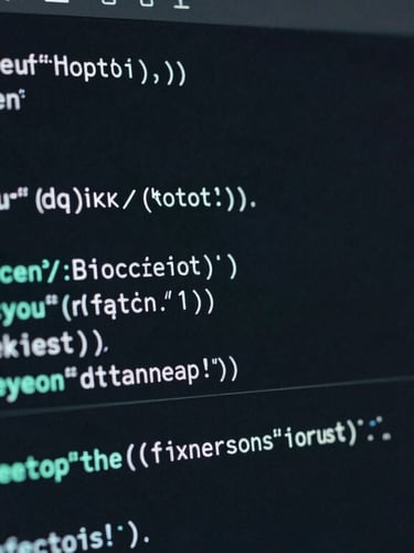 Extreme macro shot of a dark-themed IDE displaying structured Kotlin code blocks, sharp focus on syntax highlighting with a subtle cyber-mint glow illuminating the screen edges, low-key dramatic lighting.