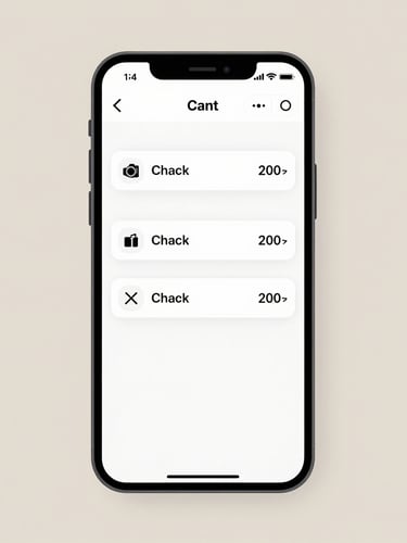 A crisp, high-fidelity portrait screenshot of an annotated mobile ad layout, showing clean structural lines and text callouts on a soft beige background.