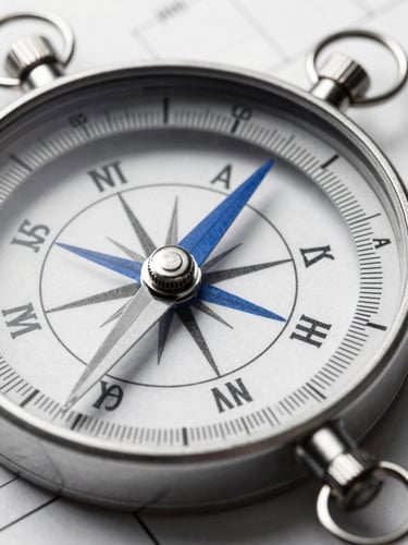 Extreme macro shot of a compass drawing a mathematically precise circle on grid paper, sharp graphite lines, blueprint blue ink accents, stark directional studio lighting