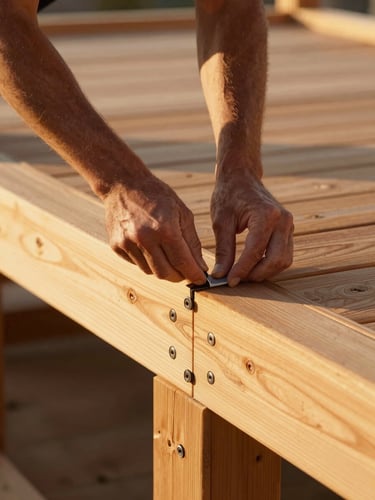 Professional worker building Porch Apex NC