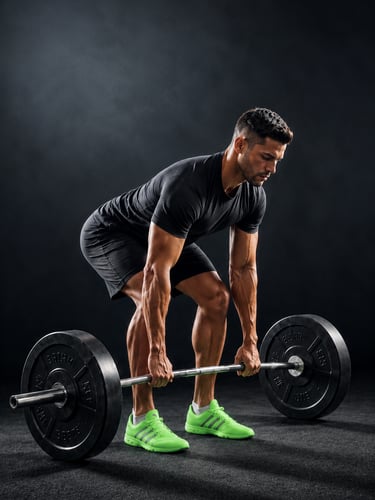 Deportista realizando levantamiento de peso para desarrollar fuerza y potencia funcional.