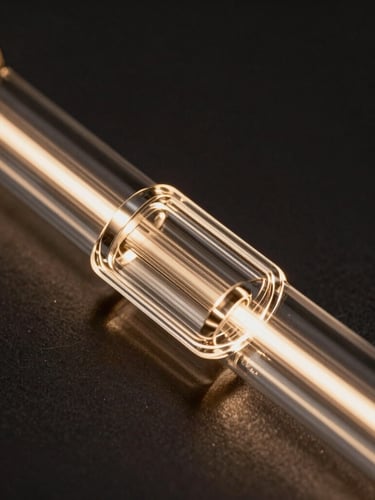 Abstract glowing glass and light refractions representing high-speed data transfer, low-key dramatic studio lighting, charcoal and champagne gold tones, sharp macro focus, 35mm
