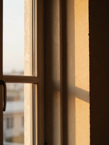 Close-up of premium textures and welcome amenities, warm golden hour, soft natural window light, elegant architectural framing, 35mm
