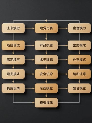 Flat-lay technical diagram of a software system architecture, clean vector schematics on a dark charcoal background, amber accent highlights.