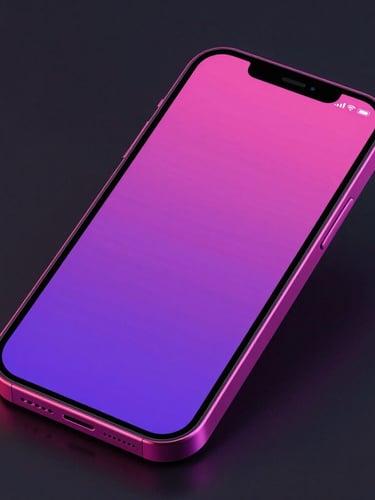 Low-angle dramatic studio shot of a muscular, heavy-boned pocket American Bully with a wide chest, lit with high-contrast neon orchid pink and deep purple rim lighting against a dark background.