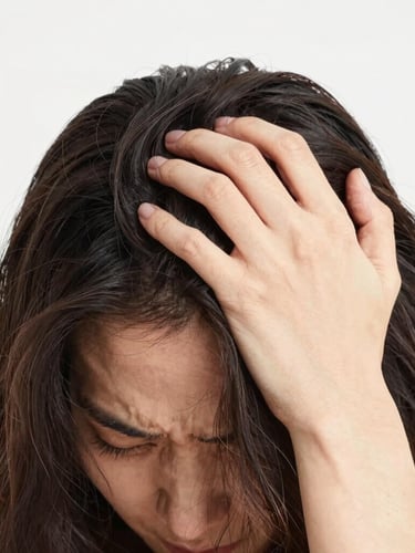 Macro photograph of healthy hair follicles on clean scalp, soft warm daylight, shallow depth of field, clinical luxury aesthetic