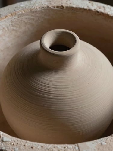 Close-up of a ceramic sculpture being fired in a large, industrial kiln, harsh directional side-lighting casting deep shadows, extreme macro texture, desaturated earth tones.