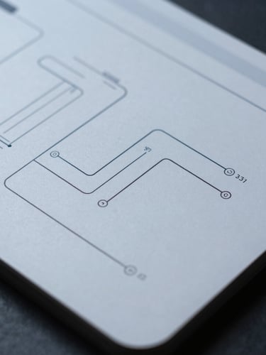 High-fidelity UI wireframe showing automated state changes, clean vector lines representing data pipelines, cool-toned studio lighting, sharp shadows, tight macro crop.