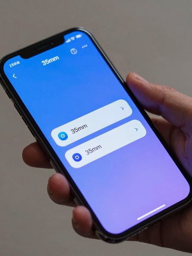 Macro shot of a hand holding a modern smartphone showing a successful digital transaction screen with glowing blue and indigo ambient light, clean tech photography, 35mm