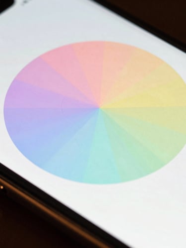 High-fidelity macro close-up of a Pixel phone screen displaying a minimalist squircle-based puzzle game, vibrant pastel colors, soft studio light reflecting off the glass edge.