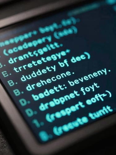 Ultra-tight macro close-up of a glowing neon cyan digital interface code on a physical screen, cold metallic reflections, heavy dark shadows, cinematic dark-mode photography