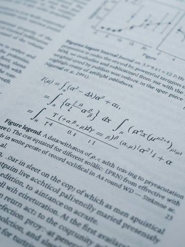 Editorial academic photography, cool diffused daylight, macro of clean typography layout on printed paper, sharp focus, 35mm lens