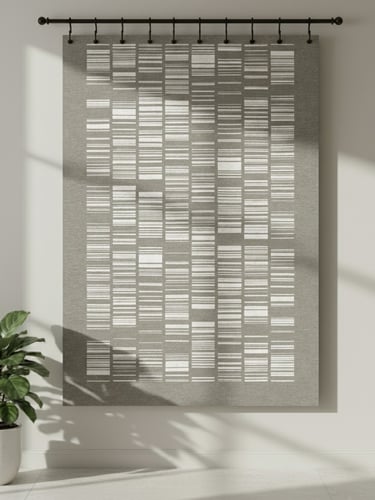 Custom bespoke handmade rugs crafted in Nepal- geometric wall-hanging- Himalaya Carpet Industries