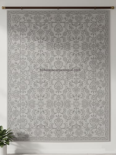 Custom bespoke handmade rugs crafted in Nepal –traditional wall-hanging- Himalaya Carpet Industries