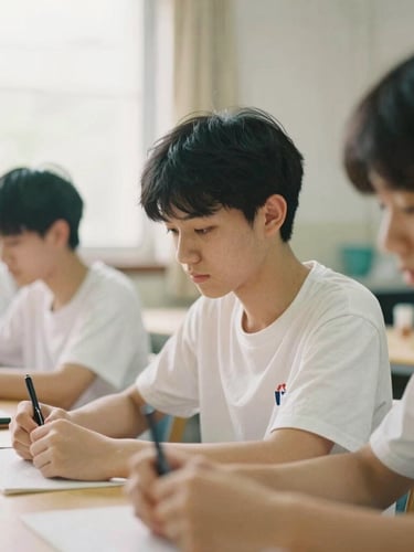 A high-school student in a collaborative workshop, natural soft window light, warm editorial photography, shallow depth of field, 35mm film aesthetic